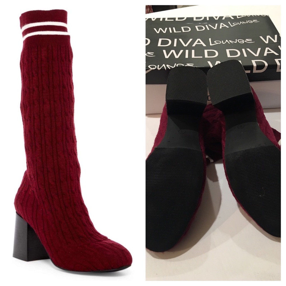 WILD DIVA “Turn up boot sock” NWOT